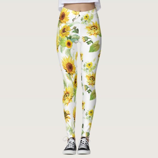Leggings Tournesol aquarelle (Devant)