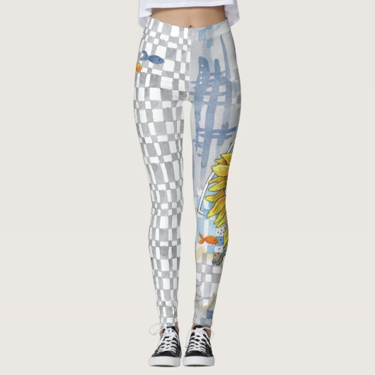 Leggings Tournesol et Rêves Cheques (Devant)