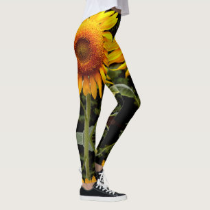 Leggings Tournesol géant photo fleur jaune