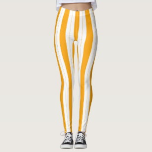 Leggings Tournesol Orange Jaune rayé