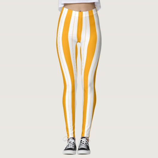 Leggings Tournesol Orange Jaune rayé (Devant)