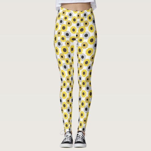 Leggings Tournesols bx4 Blanc BG (Devant)