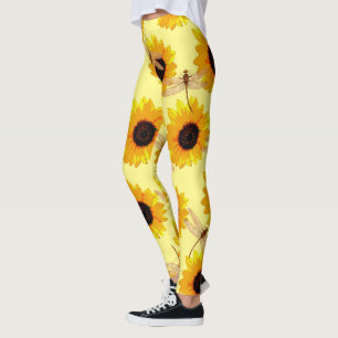 Leggings Tournesols Et libellules,