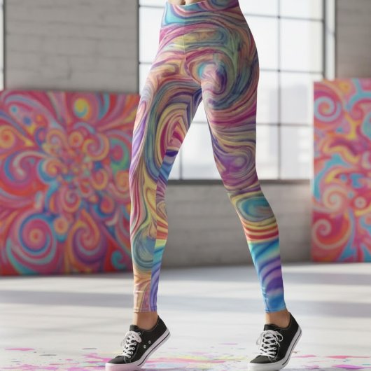 Leggings Tournoyants de couleur