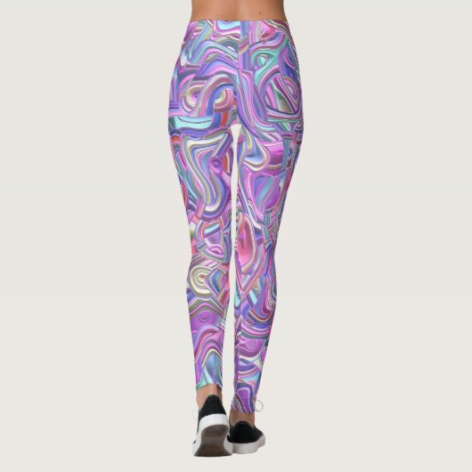 Leggings Tours de couleur 3D hallucinants (Dos)