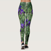 Leggings tout en imprimé Jardin d'Iris Violet (Dos)