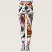 Leggings Tout Halloween Motif Éffrayant (Devant)