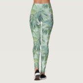 Leggings tout-imprimé Motif de feuille de palme tr (Dos)