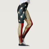 Leggings Tout le yoga grunge américain de drapeau (Droite)