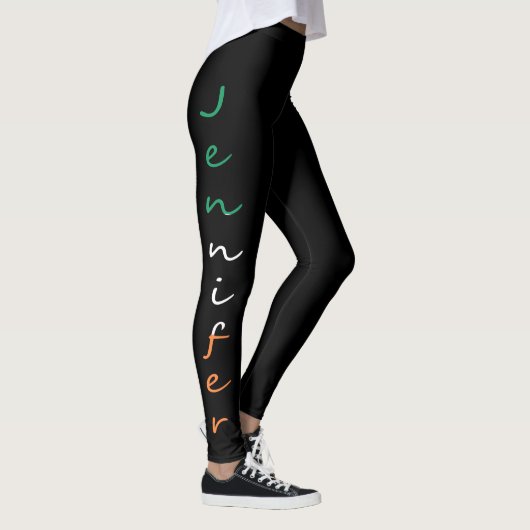 Leggings Tout nom superposé sur le drapeau irlandais (Droite)