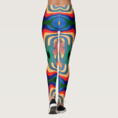 Leggings tout-sur-impression Abstrait Art Motif (Dos)