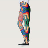 Leggings tout-sur-impression Abstrait Art Motif (Gauche)