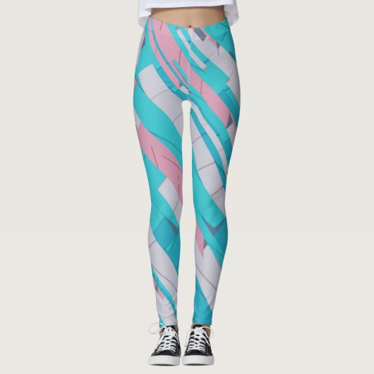 Leggings tout-sur-impression Abstraits colorés (Devant)