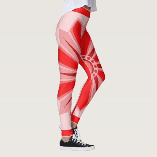 Leggings tout-sur-impression avec art rouge (Droite)