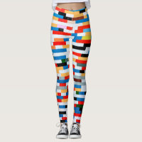 Leggings tout-sur-impression avec motif multicolor