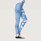 Leggings Tout-sur-impression bleu et blanc "Ratti_Creative_ (Droite)