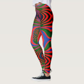 Leggings tout-sur-impression de l'art Abstrait (Gauche)