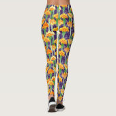 Leggings Tout-sur-impression - Lune et Marigolds (Dos)