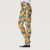 Leggings Tout-sur-impression - Lune et Marigolds (Gauche)