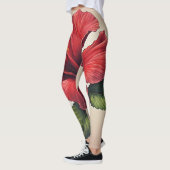 Leggings tout-sur-impression Motif de Hibiscus (Gauche)