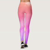 Leggings tout-sur-impression rose et jaune arc-en- (Dos)