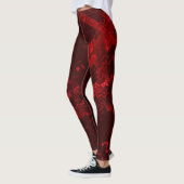 Leggings tout-sur-impression rose rouge (Gauche)