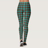Leggings Tout sur Turquoise Plaid (Dos)