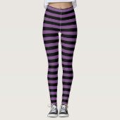 Leggings TOUTE COULEUR ! Rayure horizontale noire (Devant)