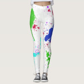 Leggings tracés de peinture amusants (Devant)
