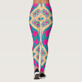 Leggings Traditionnel, patchwork péruvien, motif de tuiles (Dos)