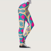 Leggings Traditionnel, patchwork péruvien, motif de tuiles (Droite)