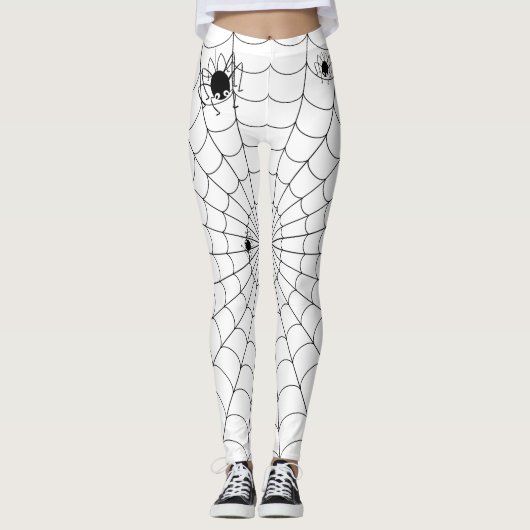 Leggings Traitements d'Halloween, araignées et Web (Devant)