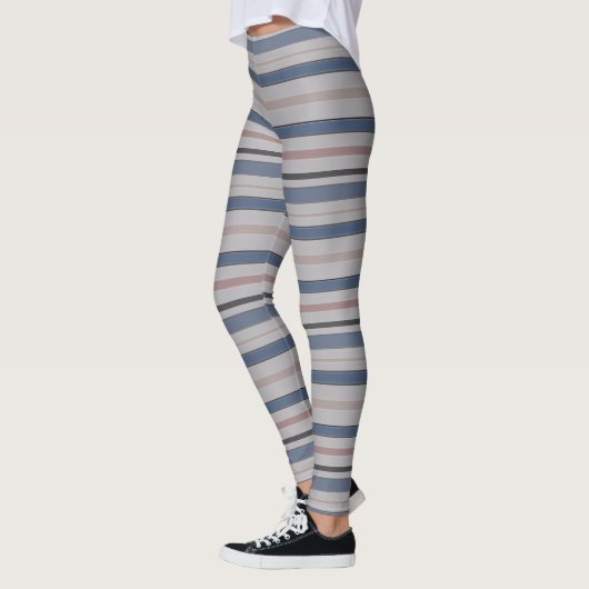 Leggings Traits horizontaux graphiques avec la couleur (Gauche)