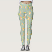 Leggings tranche de citron et motif de chat (Devant)