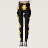 Leggings tranche de citron jaune vif (Devant)