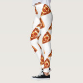 Leggings tranche de pizza pepperoni classique de SlipperyJo (Gauche)