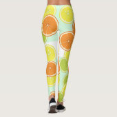 Leggings Tranches de fruits à base de menthe vert à la ment (Dos)