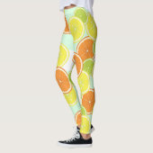 Leggings Tranches de fruits à base de menthe vert à la ment (Gauche)