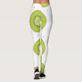 Leggings Tranches de fruits Kiwi, illustration transparente (Dos)