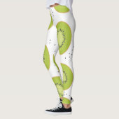 Leggings Tranches de fruits Kiwi, illustration transparente (Gauche)