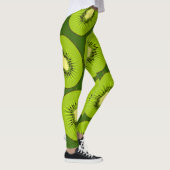 Leggings Tranches de fruits Kiwi : vert foncé. (Droite)