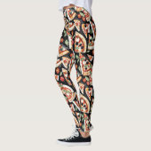 Leggings Tranches De Pizza Abstraites Sur Un Arrière - plan (Gauche)