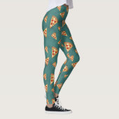 Leggings Tranches de pizza cool motif turquoise vintage (Droite)