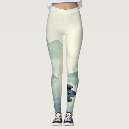 Leggings Tranquil Mountain Lake Serenity (Devant)