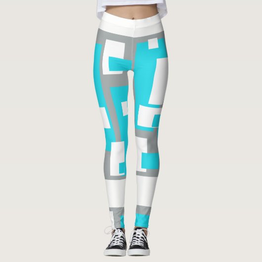 Leggings Tranquillité Turquoise Dentures (Devant)