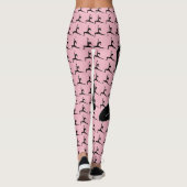 Leggings Travail rose Il Yoga Pose Silhouette (Dos)