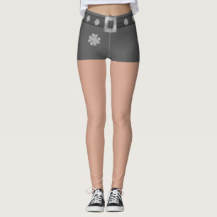 Leggings Trèfles Argent Mode