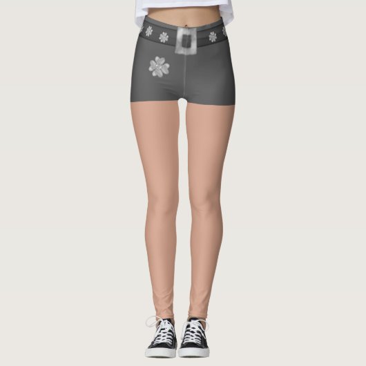 Leggings Trèfles Argent Mode (Devant)