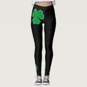 Leggings Trèfles verts de shamrocks d'Irlandais du jour | (Devant)