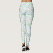 Leggings Trellis bleu et vert Holly avec Cerf (Dos)